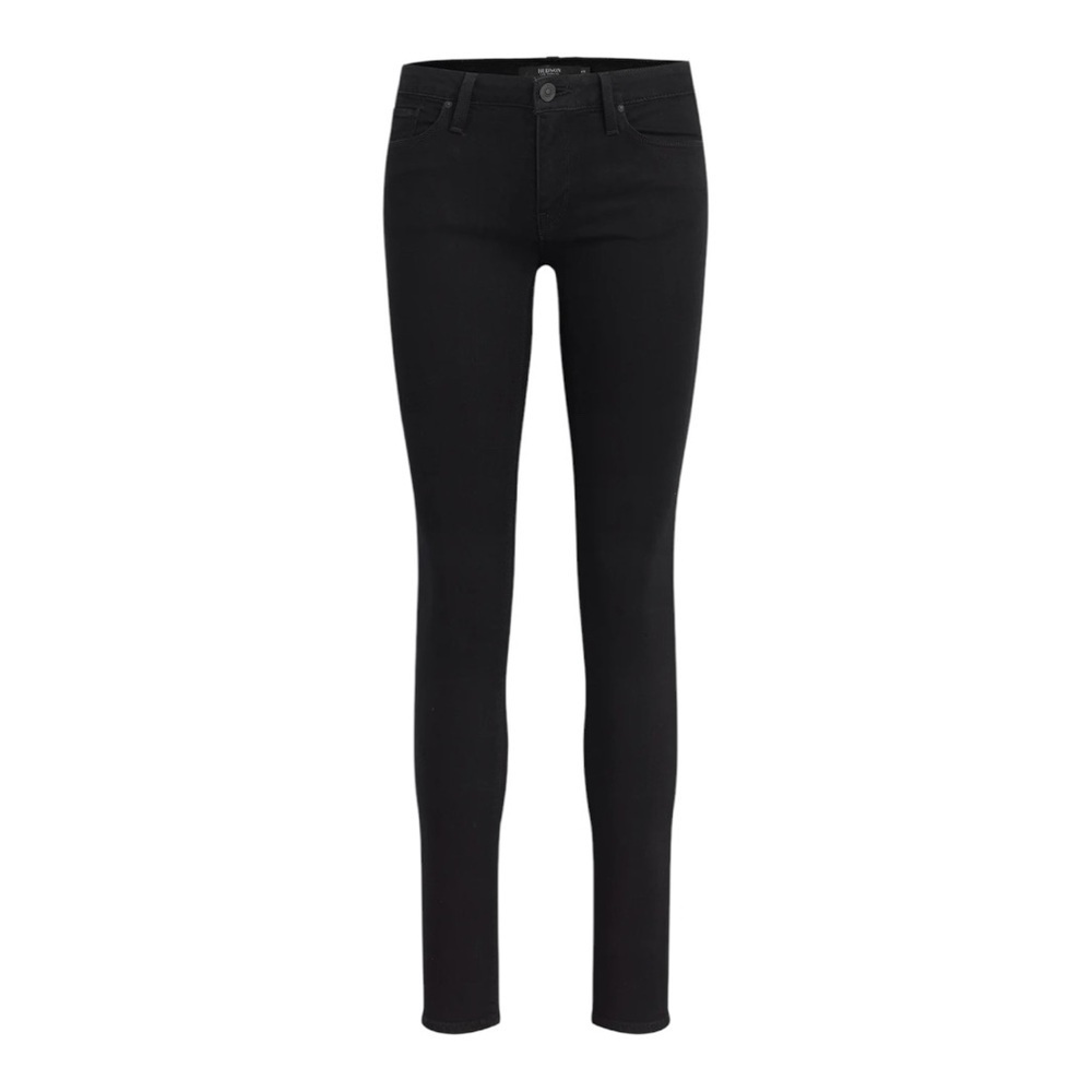 Hudson Krista Ankle Supper Skinny Jeans, size 30, color is dark black.